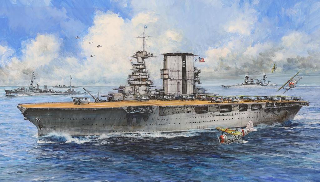Pit Road 1/700 Skywave Series US Navy Aircraft Carrier CV-3 Saratoga 1936 Plastic Model W259