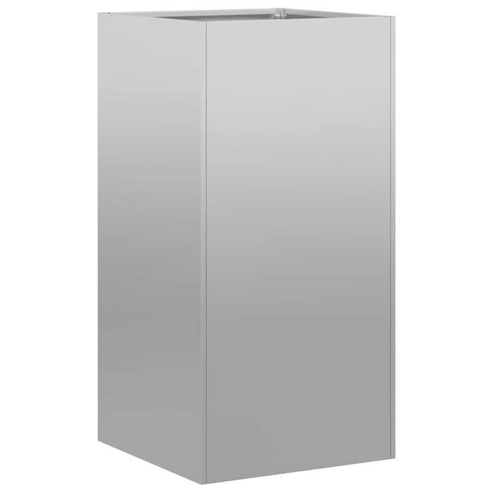 VidaXL Jardinière 40x40x80 cm acier galvanisé, pot de fleurs, support de plantes, lit surélevé, support de jardinière 860708