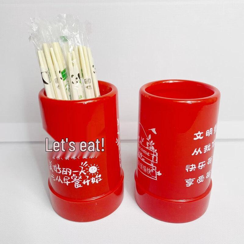 Commercial Log-Style Plastic Chopstick Holder
