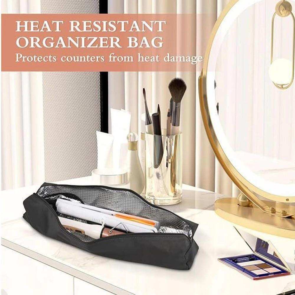 Heat Resistant Curling Iron Bag Dustproof Travel Hair Styling Case Stationery Organizer  Travel Use