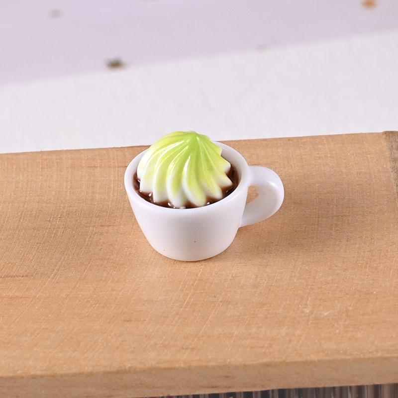 1Set 1:12 Dollhouse Miniature Cake Coffee Fork Tray Food Model Kitchen Decor Toy For Doll House Accessories Toy