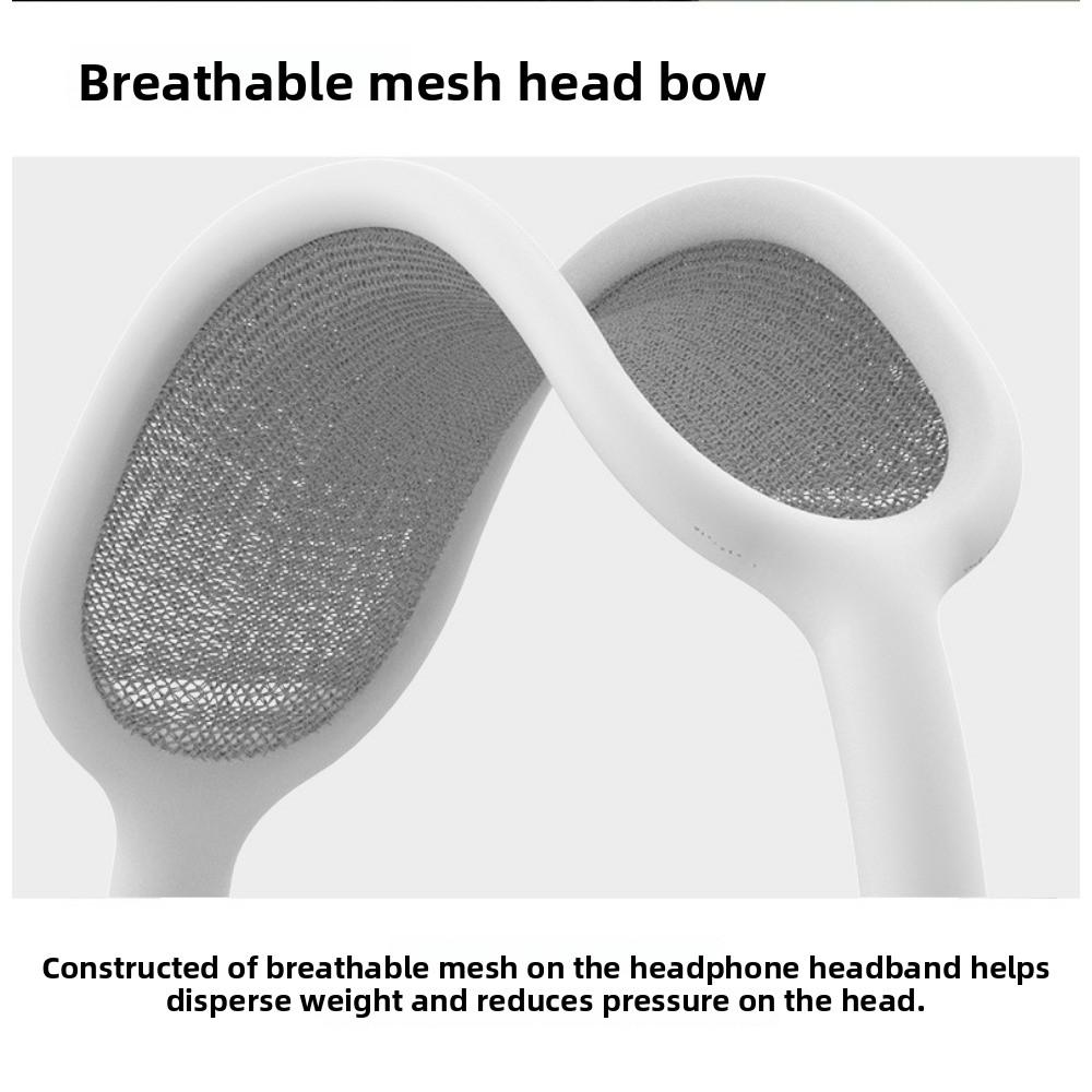 Bluetooth 5.4 Headset Mesh Head Bow True Wireless Knob Keys Music