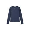 New Nike Set in Sleeve T Shirt Women's Obsidian Color DH2069-451