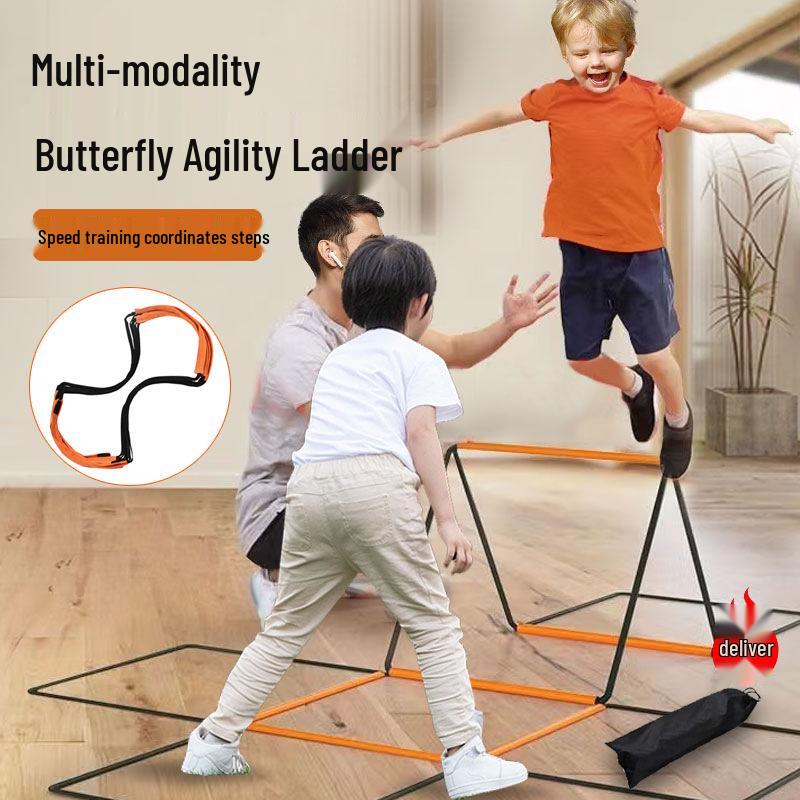 Multi-Functional Agility Ladder for Kids: Butterfly Design, Soft for Safe Football Training & Physical Fitness