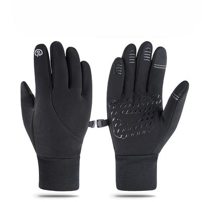 Cycling Gloves for Men's Winter Outdoor Sports Bike Skiing Non Slip Touch Screen Windproof Waterproof Plus Velvet Warm Gloves