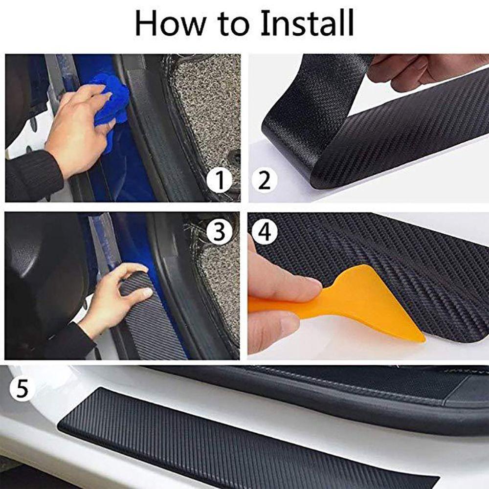 Bumper sSrip Protection Film 3D Carbon Fiber Sticker Anti Scratch Tape DIY Paste Protector Strip