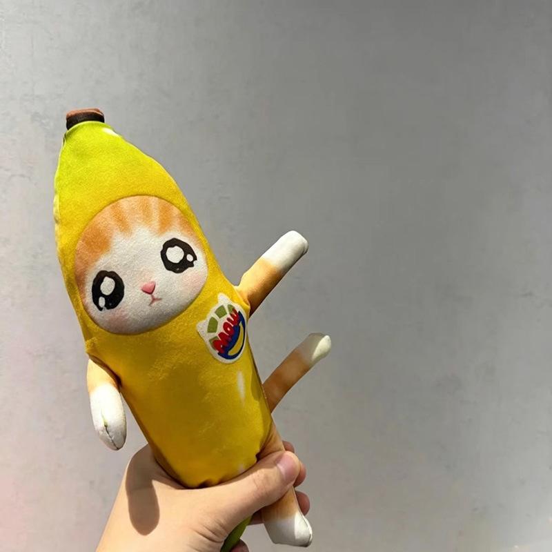 Bananowy Kot Lalka Wisiorek Breloczek Płaczący Szczęśliwy Bananowy Kot Pluszowy Wisiorek Z Dźwiękiem Zabawka Samochód Torba Śmieszny Wisiorek Breloczek Prezenty Dzieci
