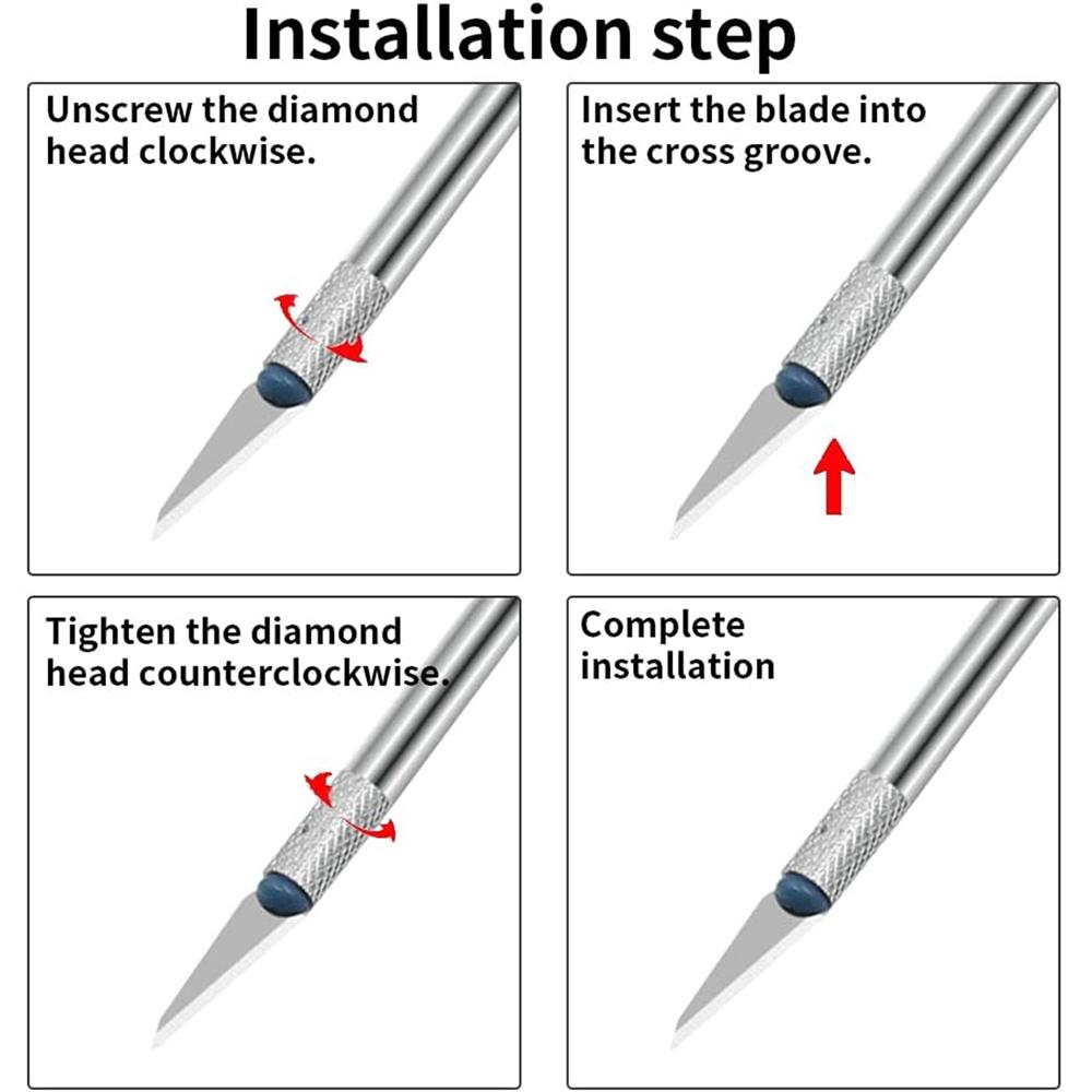 13pc Precision Knife Set Kit Exacto Knives Blades Craft Razor Sculpting Art Tool Alloy Sharp Blade Mud Sculpture Paper Carving