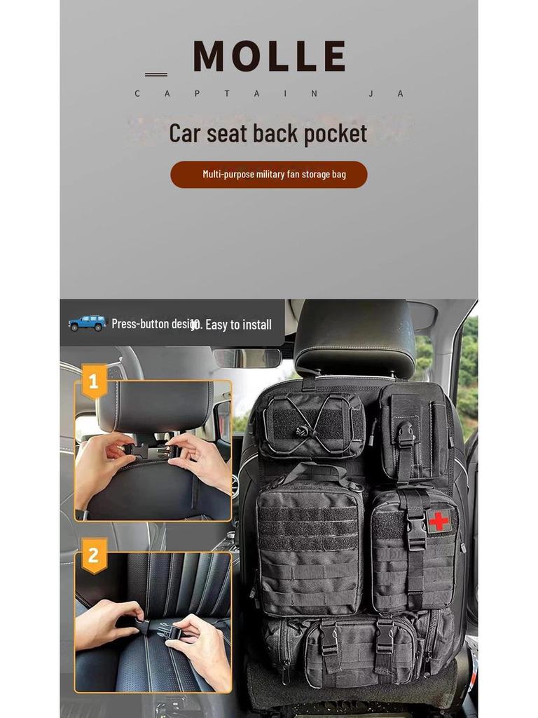 Tactical Car Seat Backrest MOLLE Storage Bag