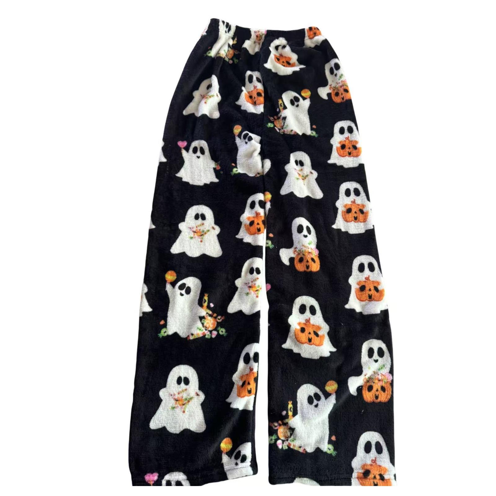 

Пижамные штаны в стиле аниме, повседневные брюки с эластичной резинкой на талии, удобные прямые свободные брюки для йоги L