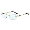 Trendy Rimless Sunglasses for Men Women Fashion Frameless Rectangle Sun Glasses Retro UV400 Shades Summer Goggles Eyewear
