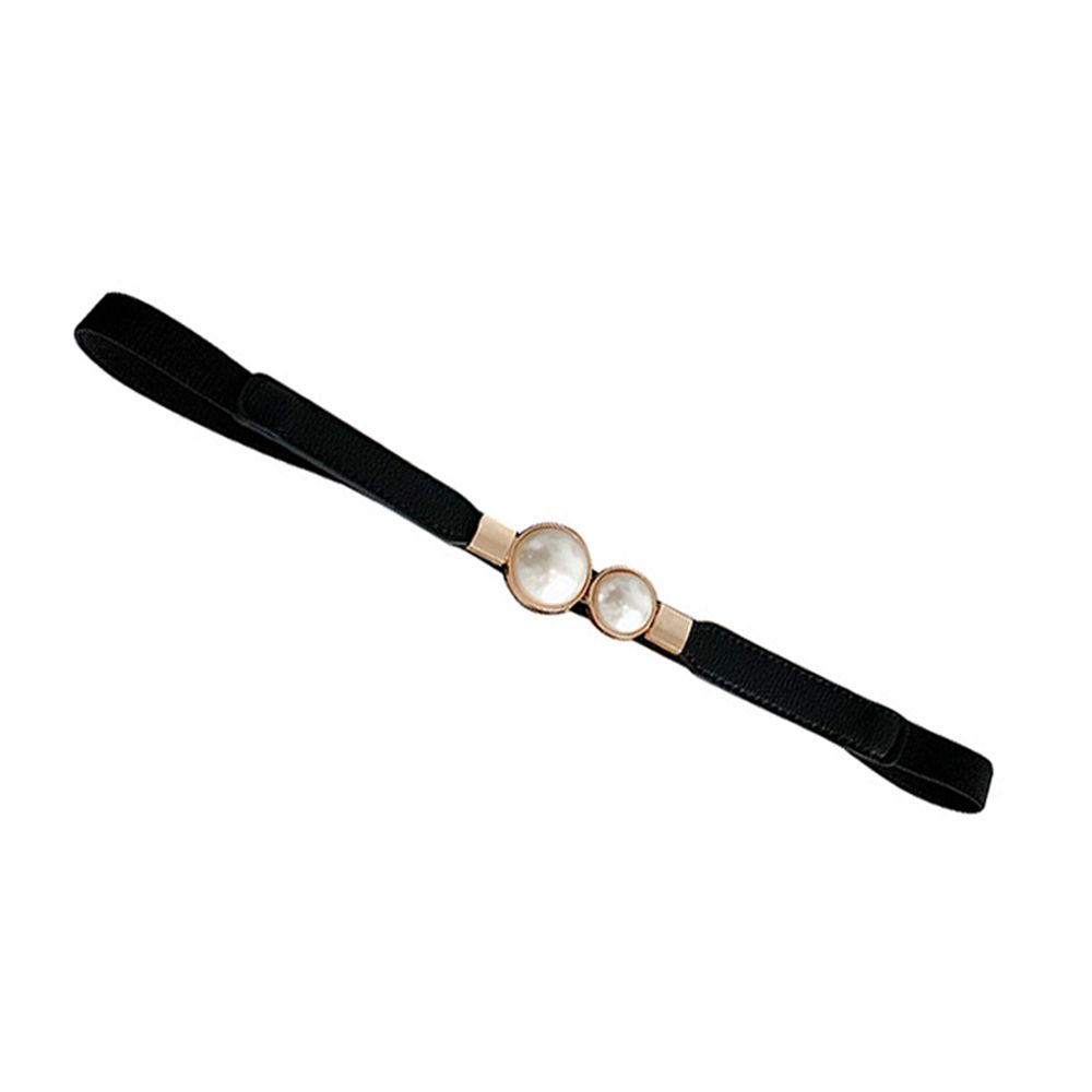 

Fashion Thin Rhinestone Waistband Women Belts Waist Strap Elasticity чорний