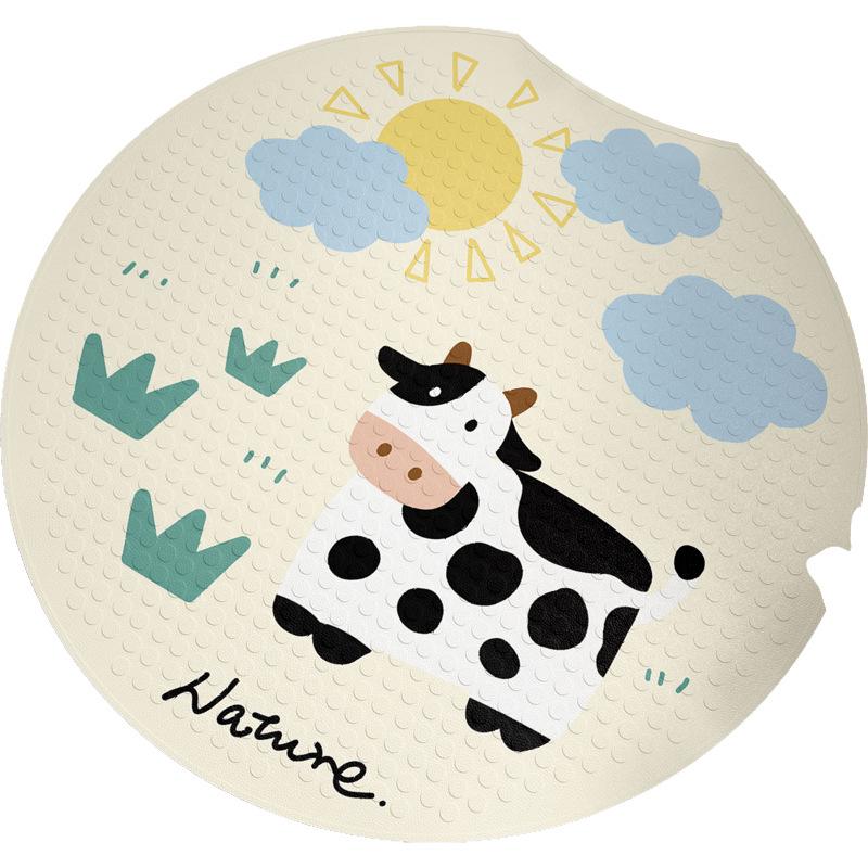 Round Bathroom Anti-slip Mat Toilet Toilet Floor Mat Shower Room Foot Mat Bath Anti-fall Suction Cup Massage Foot Mat