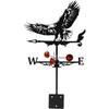 Metal Rooster Weathervane, 22.8 x 13 Inch , Direction Indicator Wind Vane Weathercock for Garden Decorative Farmhouse Yard Chicken Coop