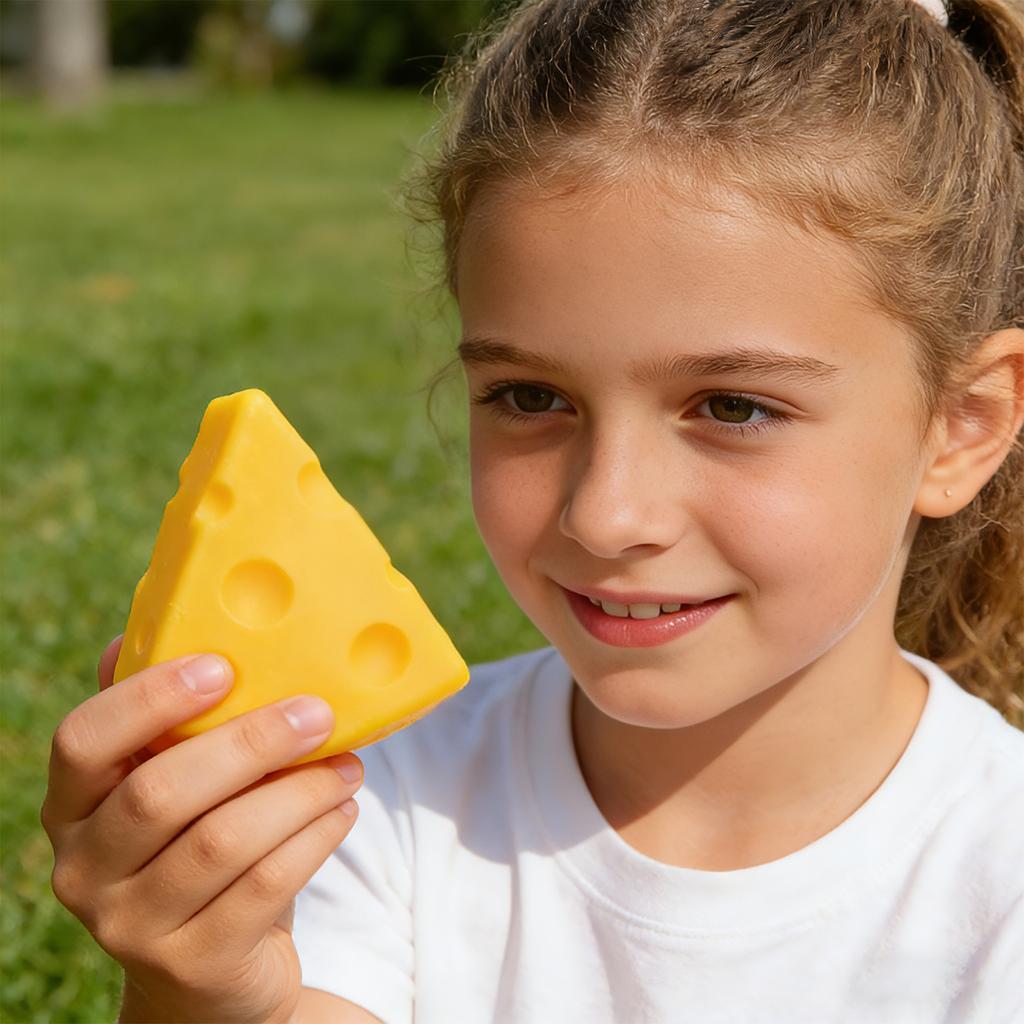 Simulation Cheese Squishy Toys Stress Relief Balls Decompression Slow Rebound Sensory Squeeze Toy For Kids Birthday Party Favors