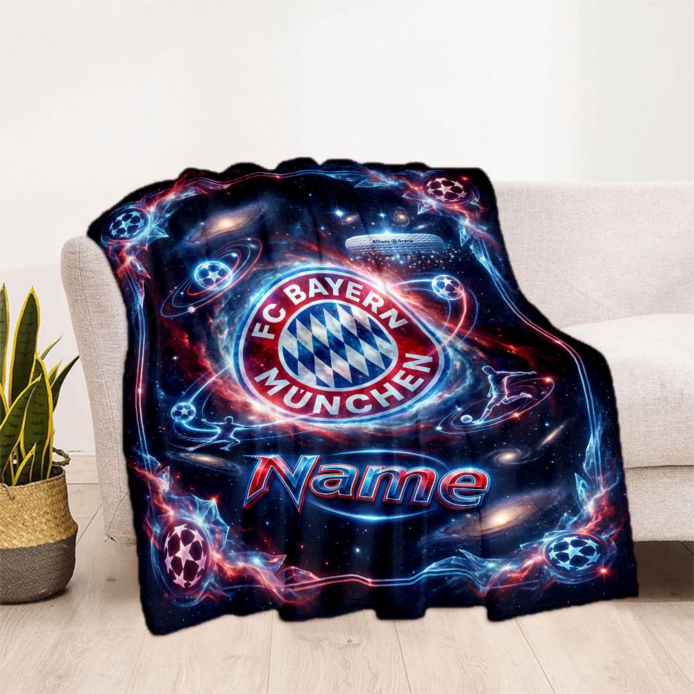 Bayern Munich Dreams Personalized Name Blanket Throw Customizable Blanket Durable Comfort Suitable for Bedding Sofa Living Room Picnics