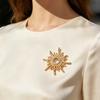 Geometric Design Brooch Pin for Women, Zinc Alloy Badge, Rhinestones Inlaid Brooch Pin for Dress, Coat, Shawl Gift for Mother, Wedding