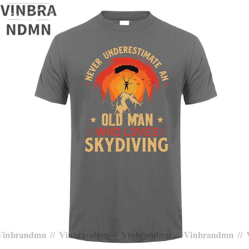 Vintage Retro Never Underestimate An Old Unisex Who Loves Skydiving T Shirt Unisex Unisex For Dad Birthday Gift Sky Diver Skydive Tshirt
