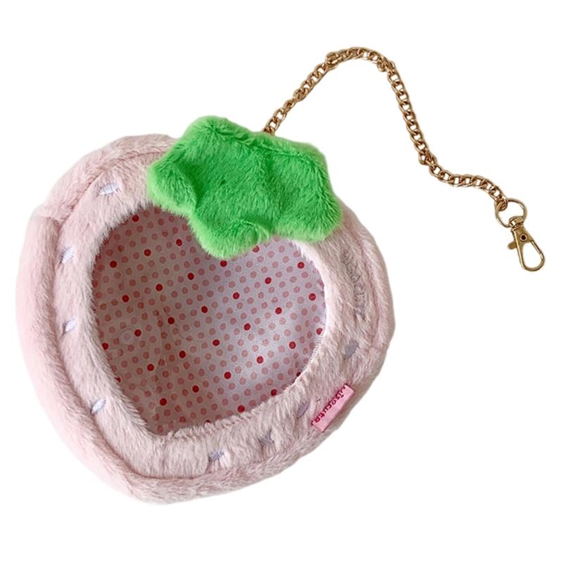 Portable Mini Doll Pouch Carrying Case Clear Figure Display Bag with Keychain Hanging Blind Boxes Organizer with Zipper