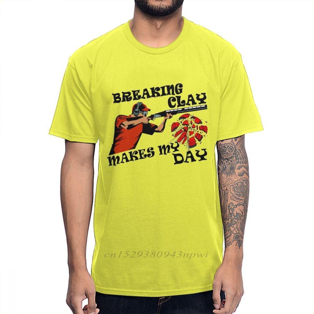 Man Leisure Clay  Trap Shooting For Skeet Shooting Fans T Shirt Round Neck Comfortable Cotton Anime Homme Tshirt