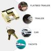Trailer Coupler Lock with Keys Rustproof Corrosion Resistant Easy Installation Boat RV Truck Car Heavy Duty Hook Lock Padlock