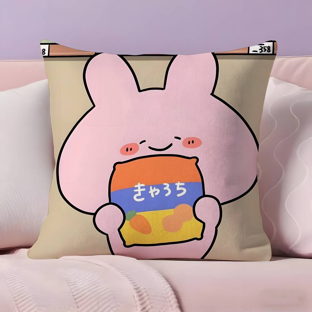 Cartoon A-Asamimichan Cute Bunny Pillow Case Ultra Soft Skin Friendly Fabric Cloud Like Comfort & Concealed Zipper