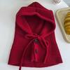 Balaclava hat fashion couple autumn and winter ear protection warm hat scarf integrated knitted wool hat