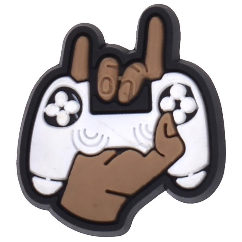 Video Game Cartoon Shoe Charms: Removable Crocs Buckles & Decorative Bracelets