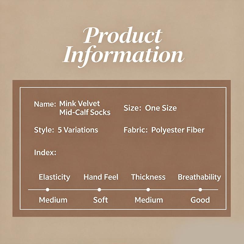 Fleece Lined Thickened Mink Velvet Socks With Soft Fluffy Feel And Warm Retention Perfect For Cold Winter Home Use
