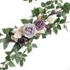 2pcs Wedding Aisle Chair Decorations, Artificial Rose Floral Back Flower Pew Flowers