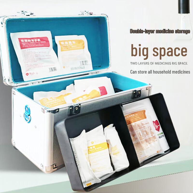 Red Cube Aluminum Alloy First Aid Kit
