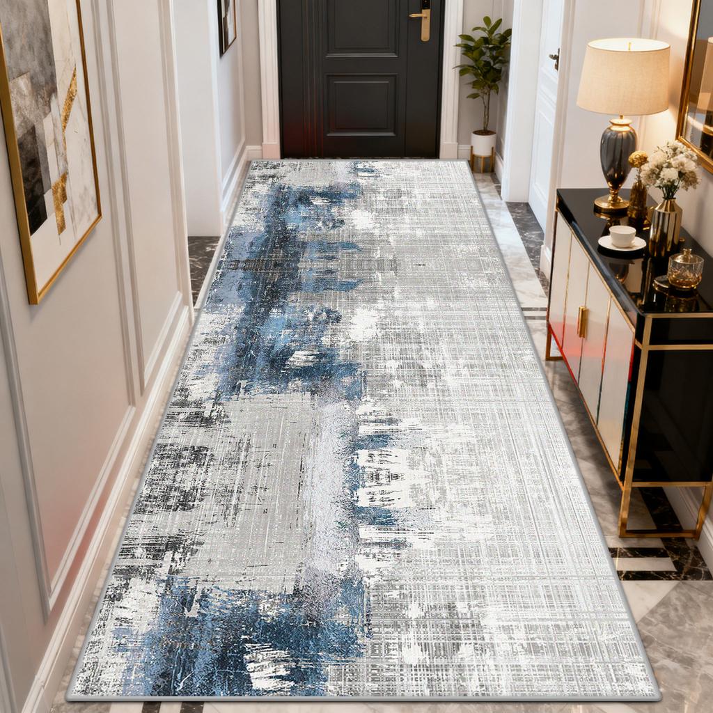 Abstract Modern Long Corridor Rugs Luxury Decoration Doorway Easy Clean Runner Carpet Living Room Bedroom Aisle Non-slip Mat