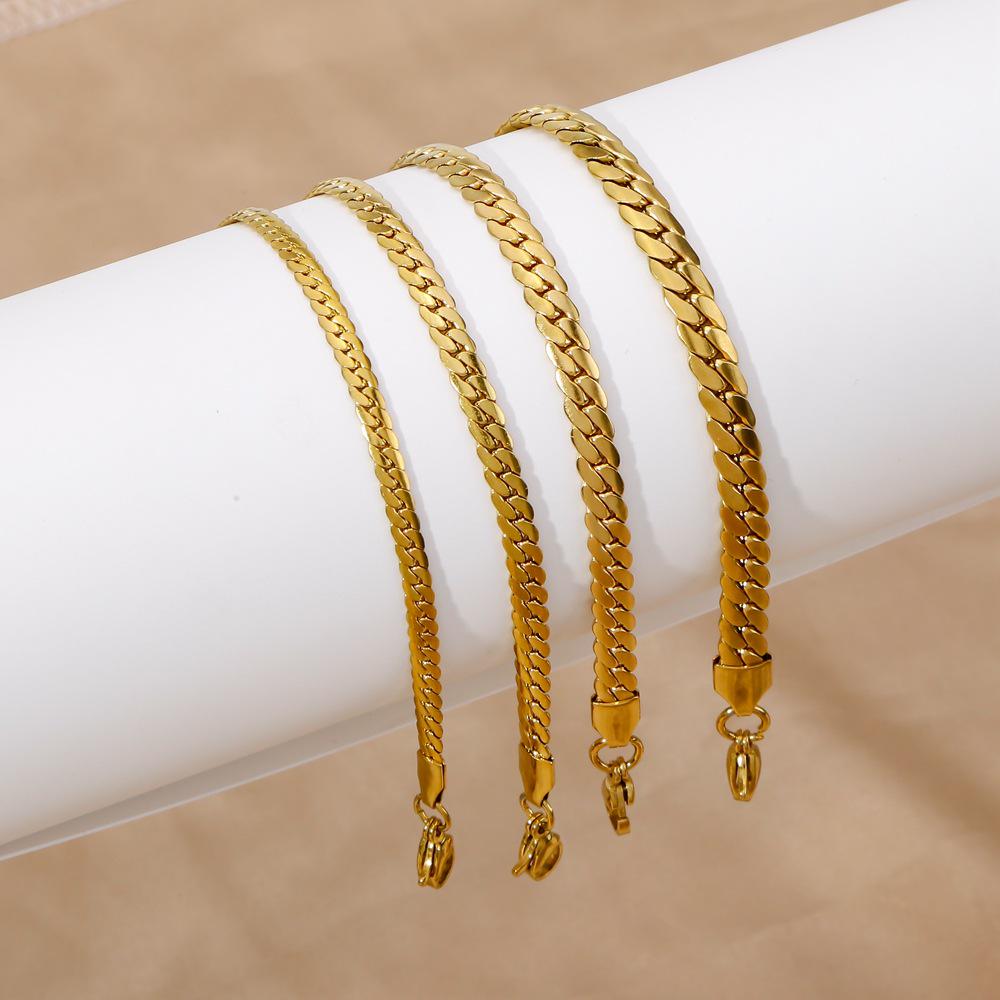 Titanstahl Europäisch-Amerikanisches Unisex Glattes Armband - Leichter Luxus Galvanisierter Schmuck