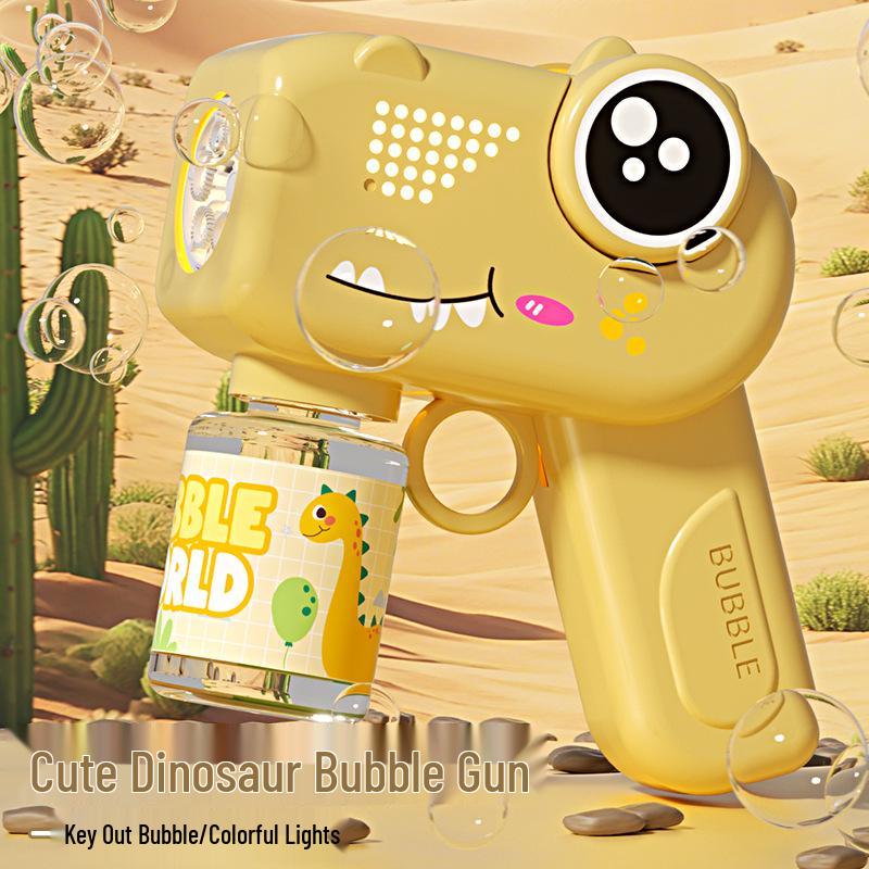 Dinosaur Automatic Bubble Machine - Leak-Free Electric Handheld Bubble Gun Toy for Kids