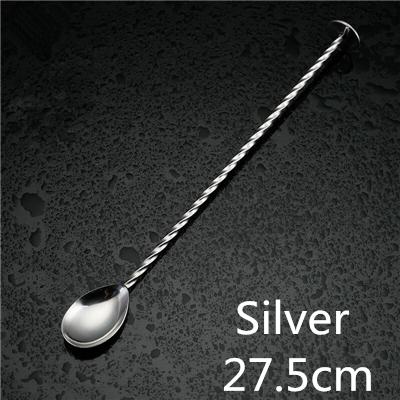 

27.5cm Stainless Steel Cocktail Bar Spoon Disc Tail Drink Mixer Bar Stirring Mixing Barware