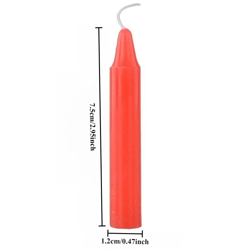 10Pcs Short Candle Sticks Unscented Cone Shape Suitable Christmas Wedding Birthday Decorations Ceremonies Magic Candle Games Etc