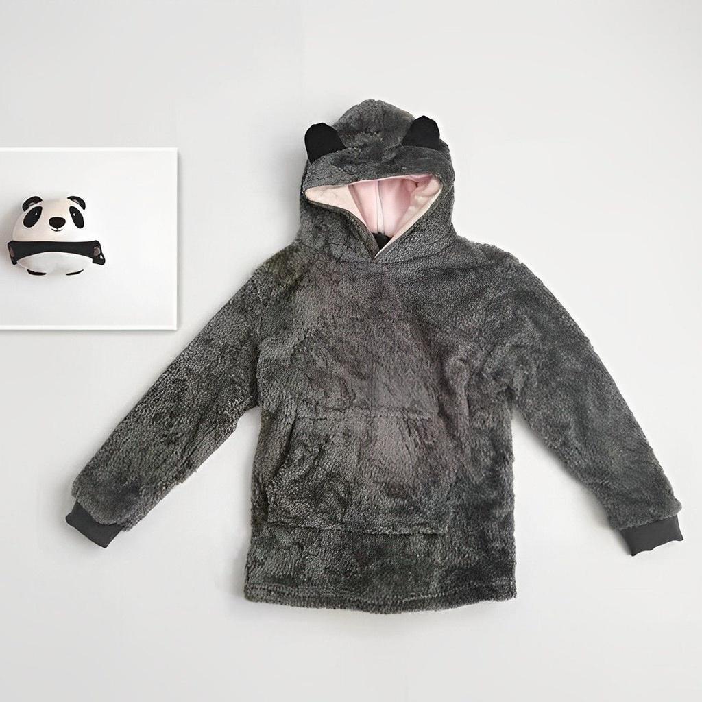 Kids Super Soft Plush Winter Fleece Warm Hooded Giant Sweatshirt Blanket