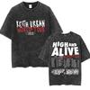 Vintage Keith Urban Logo  Washed T Shirt Mens Fashion Gothic Short Sleeve Tshirts Unisex Loose Clothing Oversized Tshirt