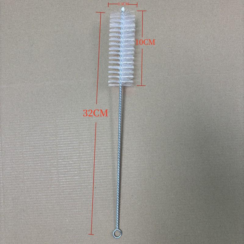 304 Stainless Steel Nylon Cleaning Brush for Baby Bottles & Test Tubes - Soft Spiral Bristles