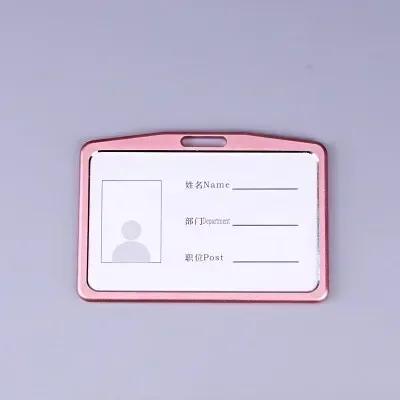Student Retractable Badge Reel ID Card Holder Cover Case Nurse Badge Lanyards Fashion Metal Card Holders Set for Women Men