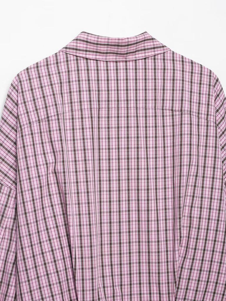 Spring 2026 Women's Versatile Plaid Shirt: Casual, Multi-Wear, Street Style Top