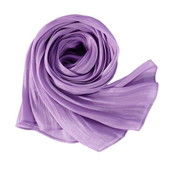 Women Turban Large Size Long Scarf Satin Crepe Fabric Breathable Soft Sheen Headscarf Vacation Photography Sun Protection Shawl