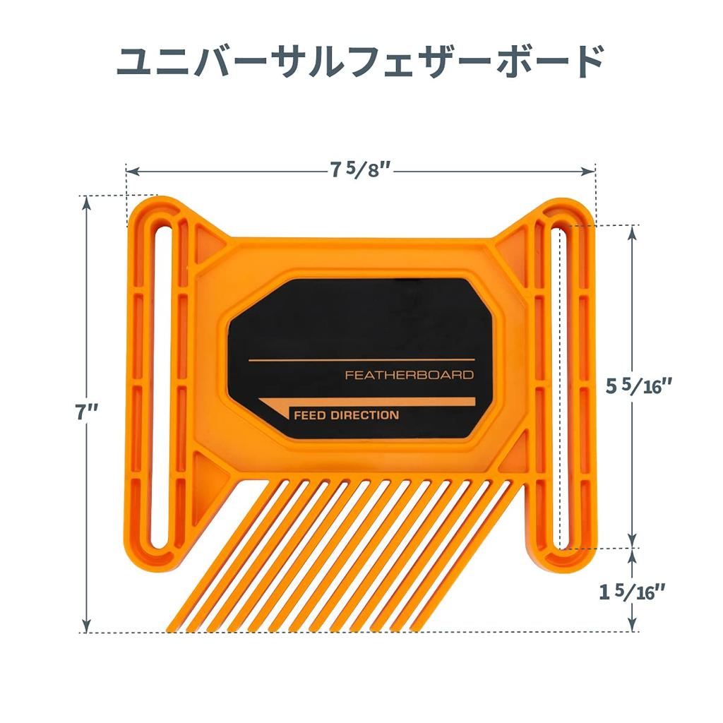 POWERTEC 71393 Feather Board Woodworking Feather Board Double Square Kickback Prevention Table Saw Fence for Table Saw Router Table Woodworking Tool