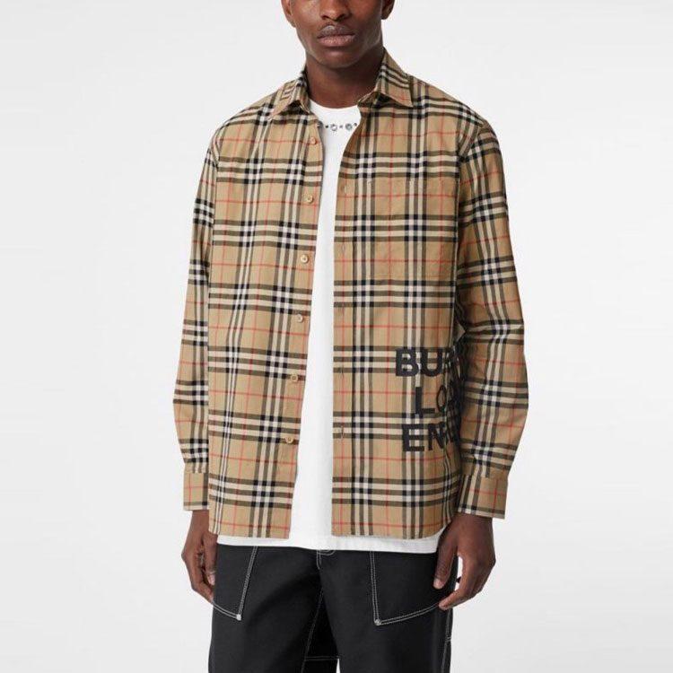 Burberry Shirt Fall Men's Earth Tone 80175671