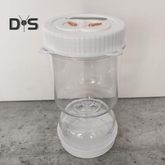 Glass Pickle Jar with Strainer Flip Leak-Proof Wide-Mouth Design Food Grade BPA Free Airtight Olive Kimchi Hourglass Container