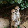 Außen Gartenhof Dekoration - Heimdeko Figur Balkon Simulation Tier Erdmännchen Mangusten Familie Garten Skulptur