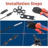 MC-4 Connector Kit, Includes 6 Pairs of Solar Connectors, 2 Spanner Wrenches, and a Wire Crimper, Solar Crimper Tool Kit, Making it a Comprehensive