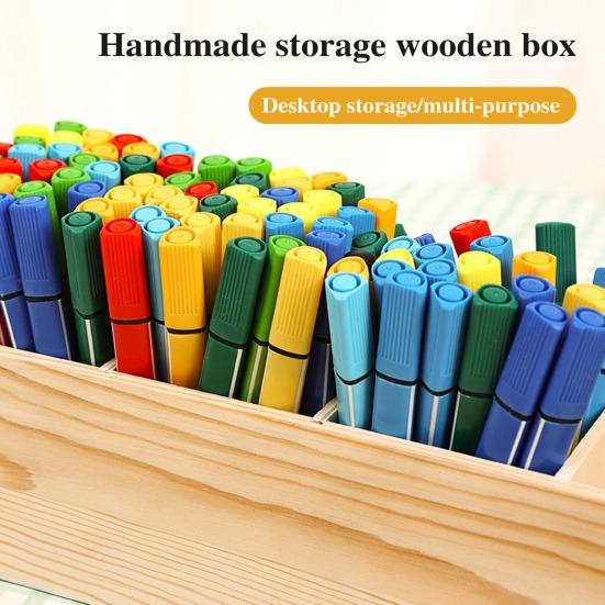 Paint Brush Storage Case Smooth Edge Burr Free Large Capacity Multiple Compartments Rectangular