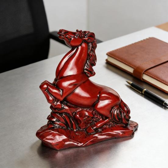 Feng Shui soška koně 2026 rok koně dřevěná figurka pro prosperitu, úspěch, pozitivní energii, dekorace kancelářského stolu, bohatství, štěstí, ozdoba zvěrokruhu