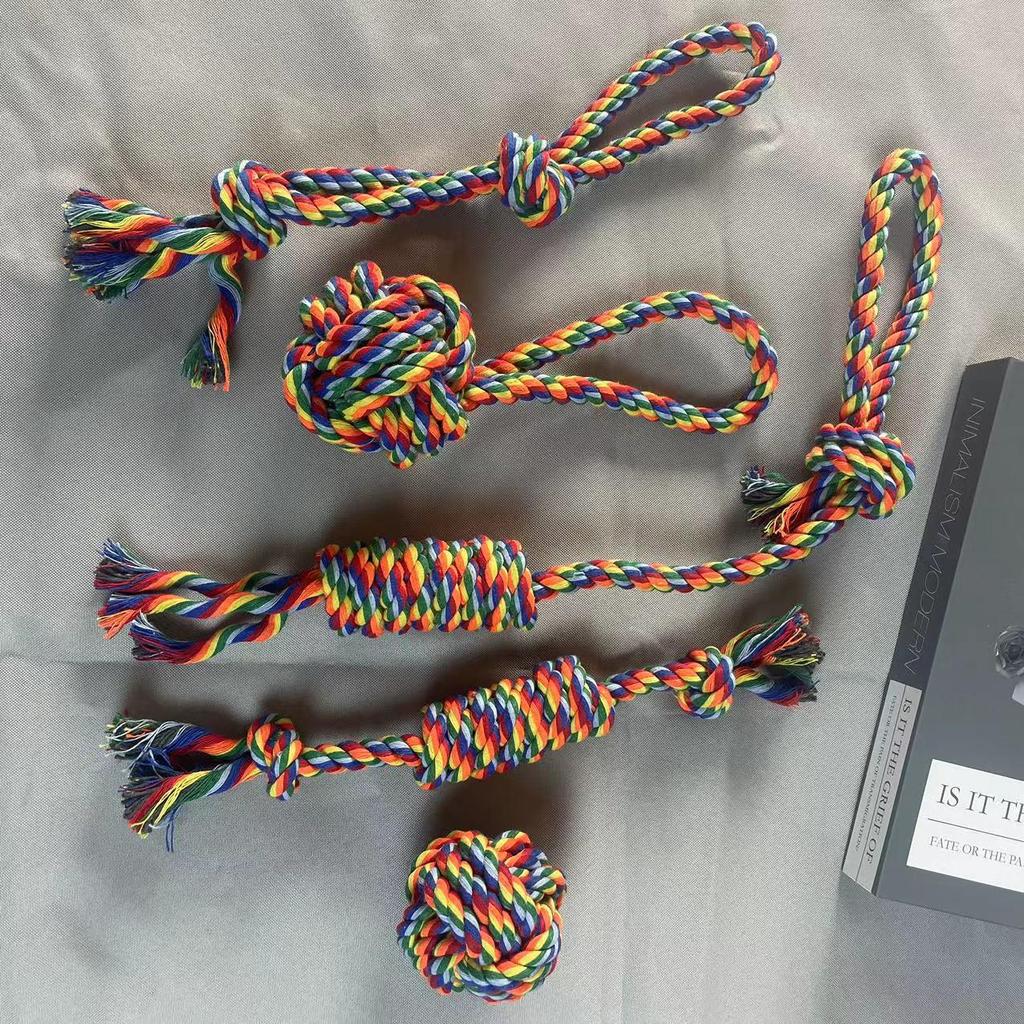 Durable Cotton Rope Knot Toy Set for Small, Medium, Large Dogs